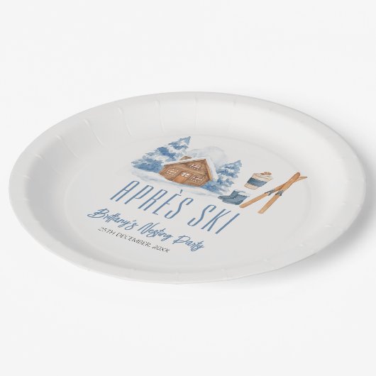 Apres Ski Baby shower Winter Nesting Party Papieren Bordje (Gekanteld)
