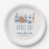 Apres Ski Baby shower Winter Nesting Party Papieren Bordje (Voorkant)