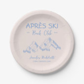 Apres Ski  Bach Club Blauwe Winter Bruidsmeisjesui Papieren Bordje (Voorkant)