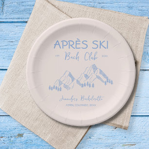 Apres Ski Bach Club Blue Winter Bachelorette Papieren Bordje