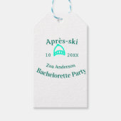 Après-ski bachelorette party turquoise hat name da cadeaulabel (Voorkant)