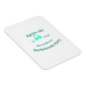 Après-ski bachelorette party turquoise hat name da magneet (Rechterzijde)