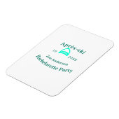 Après-ski bachelorette party turquoise hat name da magneet (Linkerzijde)