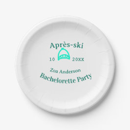 Après-ski bachelorette party turquoise hat name da papieren bordje