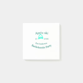 Après-ski bachelorette party turquoise hat name da post-it® notes