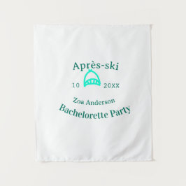 Après-ski bachelorette party turquoise hat name da wandkleed