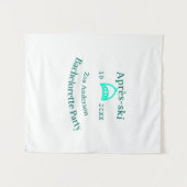 Après-ski bachelorette party turquoise hat name da wandkleed (Voorkant (horizontaal))