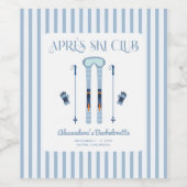 Apres Ski Bachelorette Party Wijn Etiket (Enkel label)
