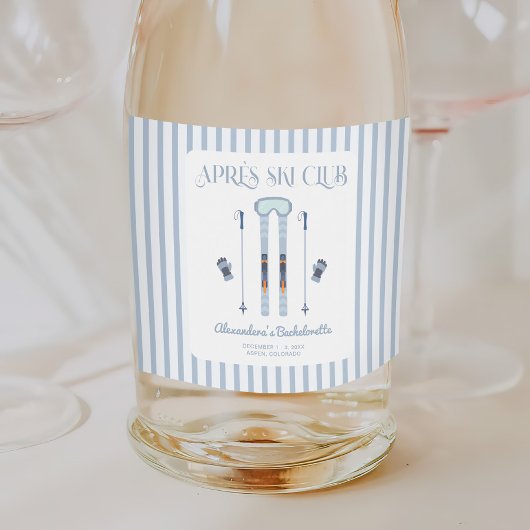 Apres Ski Bachelorette Party Wijn Etiket