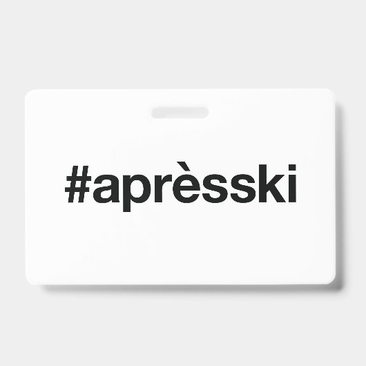 Après-ski Badge (Voorzijde)
