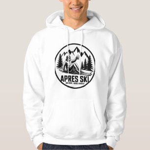 Après Ski Bier & Skiloper Winter Berg Sticker Hoodie