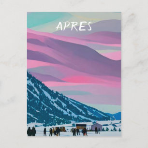 Apres ski briefkaart