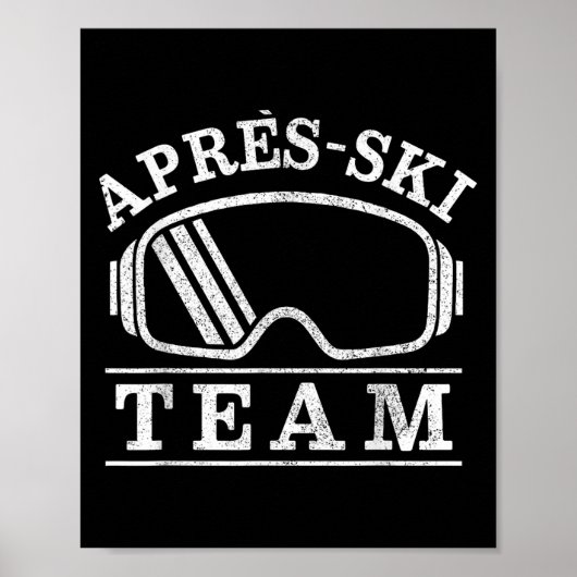 Apres Ski Bril Feest Team Skier Cadeau Poster (Voorkant)
