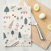 Apres Ski Cabin Decor Champagne Theedoek (Quarter Fold)