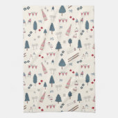 Apres Ski Cabin Decor Champagne Theedoek (Verticaal)