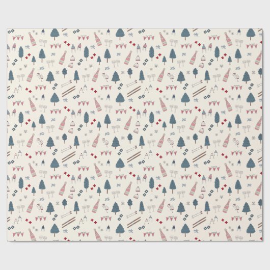 Apres Ski-cadeaupapier Wintercadeau voor haar Fees Cadeaupapier (Vlak)