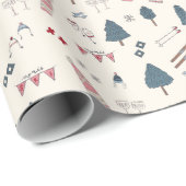 Apres Ski-cadeauverpakkings papier Wintergeschenk  (Rol Hoek)