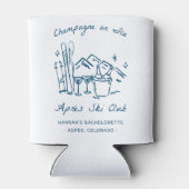 Après Ski Champagne on Ice Winter Bach Party Blikjeskoeler (Achterkant)