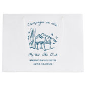 Après Ski Champagne on Ice Winter Bach Party Groot Cadeauzakje (Voorkant)