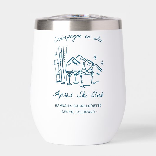 Après Ski Champagne op Ijs Winter Bachelorette Fee (Voorkant)