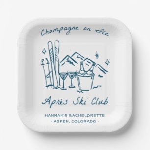 Après Ski Champagne op Ijs Winter Bachelorette Fee Papieren Bordje