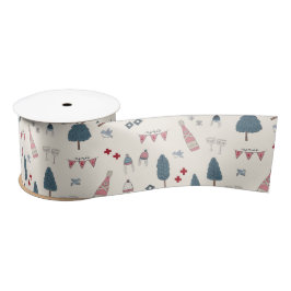 Apres Ski Champagne Roze Winter Gift Wrap Satijnen Lint