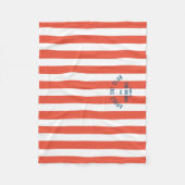 Apres Ski Club Aangepaste locatie Retro Red Stripe Fleece Deken (Voorkant)