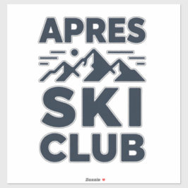 Apres Ski Club Berg Logo - Heren Winter Aangepast  Sticker