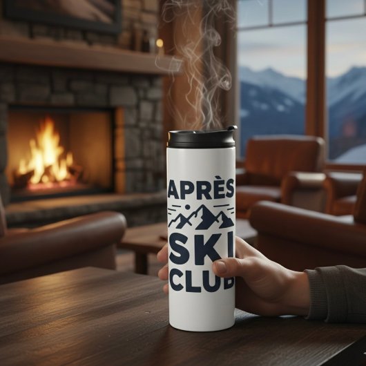 Apres Ski Club Berglogo - Aangepaste heren winter Thermosbeker