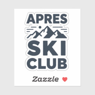 Apres Ski Club Berglogo - Heren Winter Collectie  Sticker