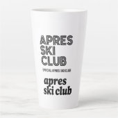 Apres Ski Club Coffee Mug – Winter Ski Lover Gift Latte Mok (Voorkant)