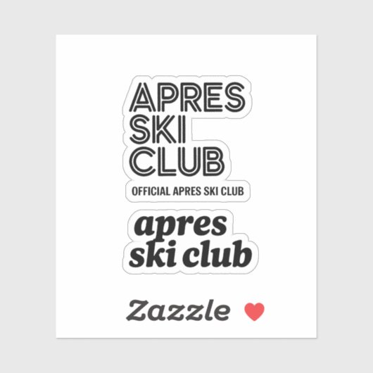Apres Ski Club Coffee Mug – Winter Ski Lover Gift Sticker (Vel)