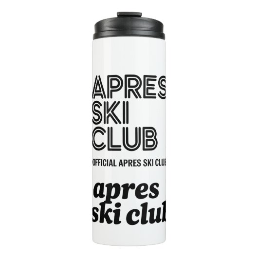 Apres Ski Club Coffee Mug – Winter Ski Lover Gift Thermosbeker (Voorkant)