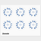 Après Ski Club Cool Blue Skioord Crest Ronde Sticker (Vel)