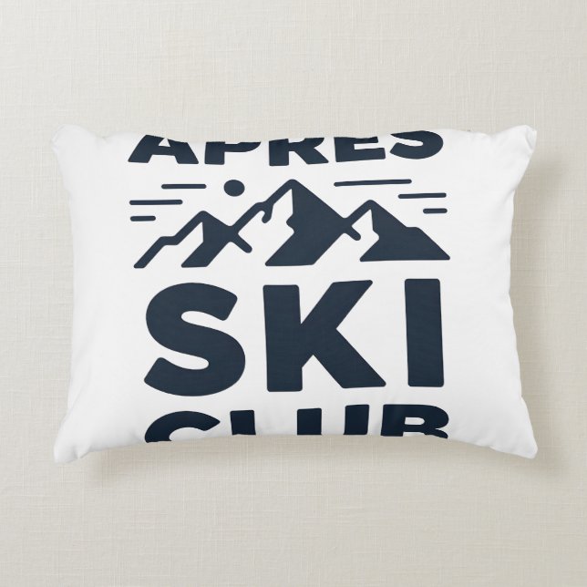 Apres Ski Club Mountain Logo - Custom Mens Winter  Accent Kussen (Voorkant)