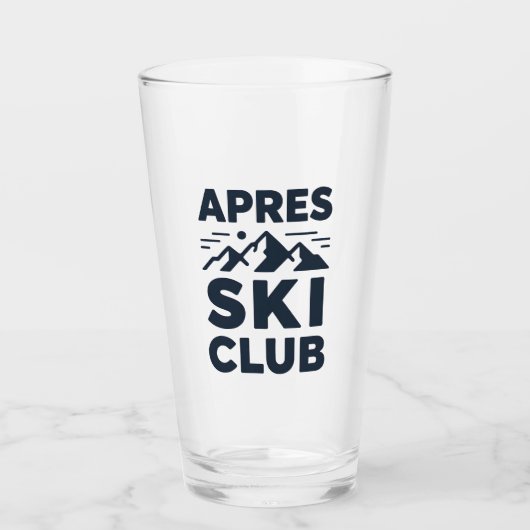 Apres Ski Club Mountain Logo - Custom Mens Winter  Glas (Voorkant)