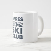 Apres Ski Club Mountain Logo - Custom Mens Winter  Grote Koffiekop (Voorkant rechts)