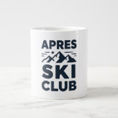 Apres Ski Club Mountain Logo - Custom Mens Winter  Grote Koffiekop (Voorkant)