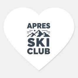 Apres Ski Club Mountain Logo - Custom Mens Winter  Hart Sticker