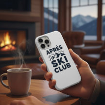 Apres Ski Club Mountain Logo - Custom Mens Winter 