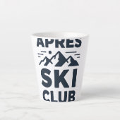 Apres Ski Club Mountain Logo - Custom Mens Winter  Latte Mok (Voorkant)