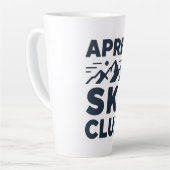 Apres Ski Club Mountain Logo - Custom Mens Winter  Latte Mok (Linkerhoek)