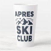 Apres Ski Club Mountain Logo - Custom Mens Winter  Latte Mok (Voorkant)