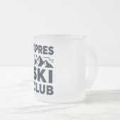 Apres Ski Club Mountain Logo - Custom Mens Winter  Matglas Koffiemok (Voorkant rechts)