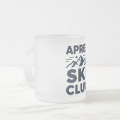 Apres Ski Club Mountain Logo - Custom Mens Winter  Matglas Koffiemok (Voorkant links)