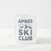 Apres Ski Club Mountain Logo - Custom Mens Winter  Matglas Koffiemok (Center)