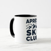 Apres Ski Club Mountain Logo - Custom Mens Winter  Mok (Voorkant links)