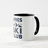 Apres Ski Club Mountain Logo - Custom Mens Winter  Mok (Voorkant rechts)