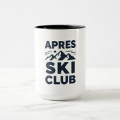 Apres Ski Club Mountain Logo - Custom Mens Winter  Mok (Midden)