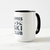 Apres Ski Club Mountain Logo - Custom Mens Winter  Mok (Voorkant rechts)